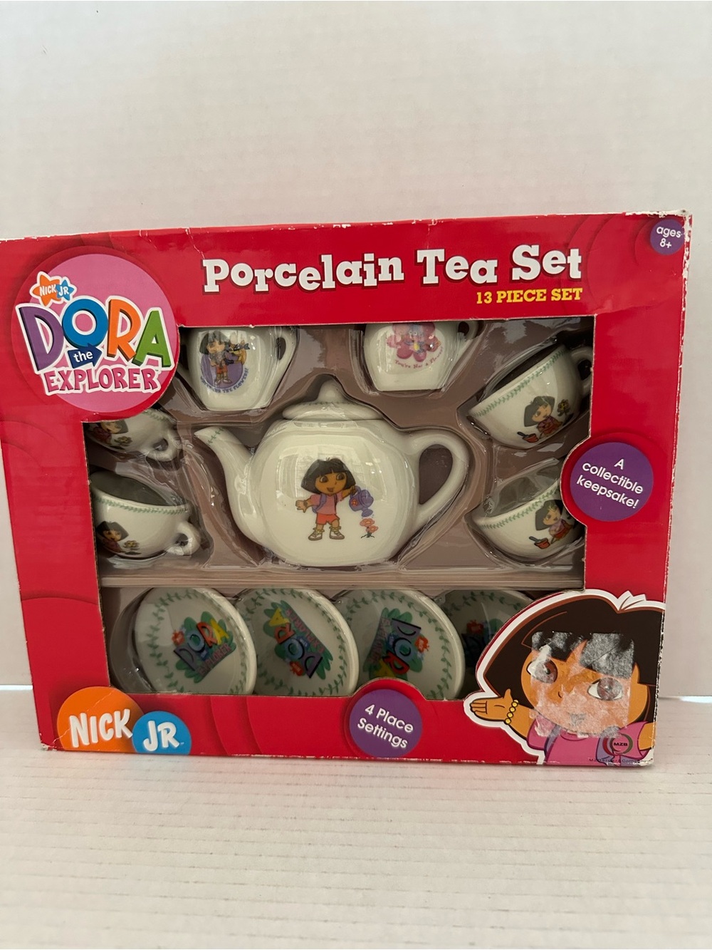Nickelodeon Dora the Explorer Porcelain 13 Piece Tea Set NIP #11